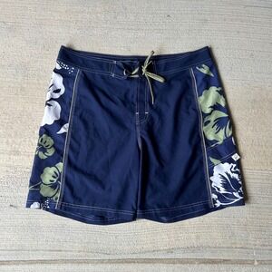 Vintage 2000s Beach Rays Floral Board Shorts